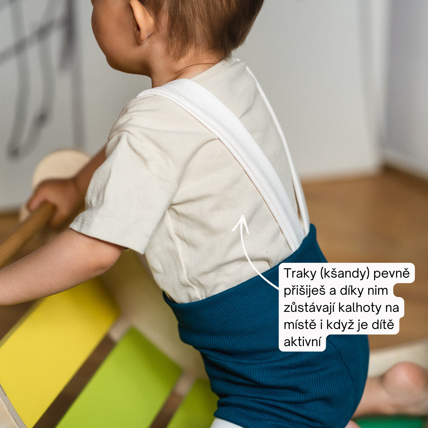 Dětské kraťasy na traky s vysokým pasem "El kraťaso" 56 - 92 PDF střih