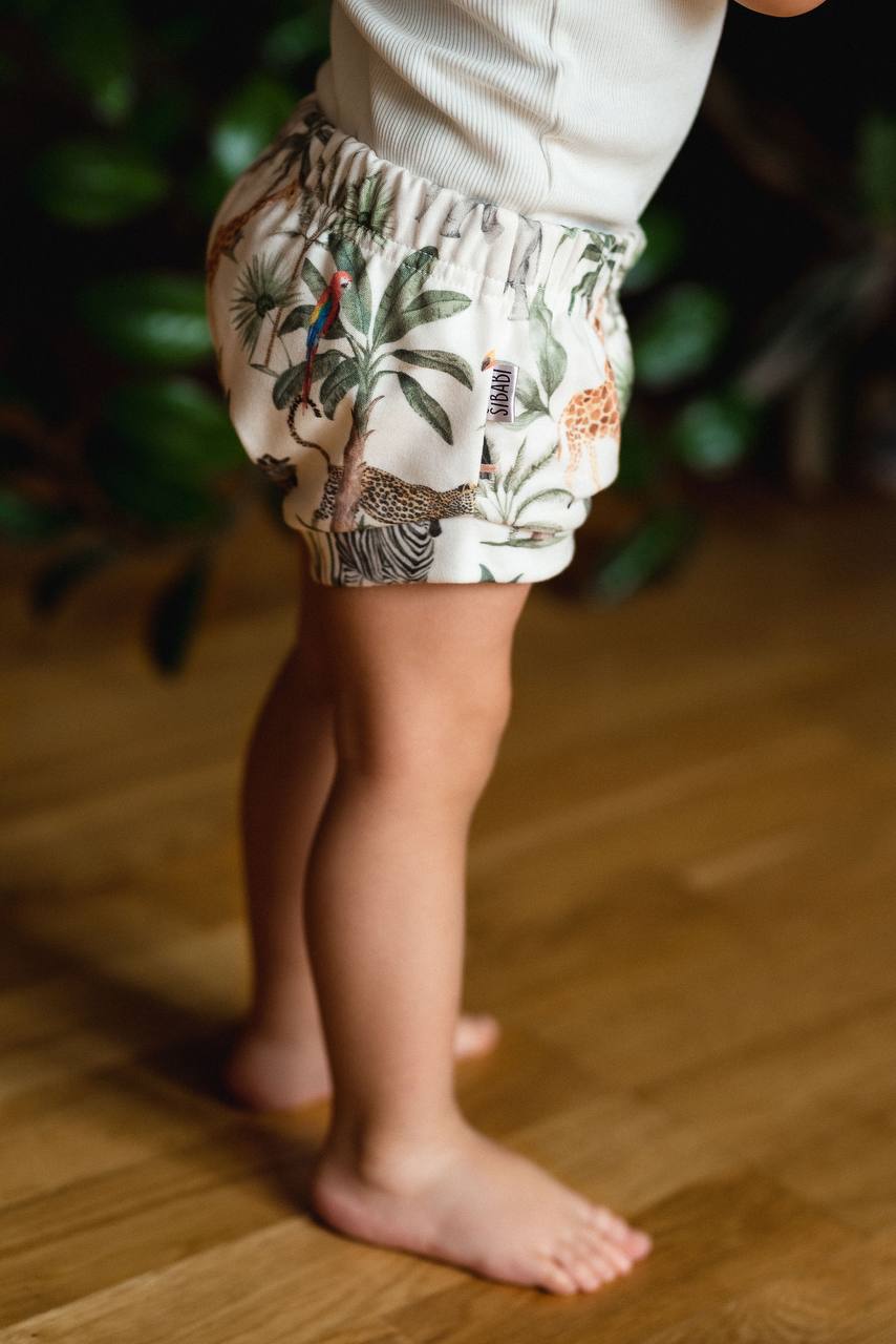 Dětské šortky s náplety do gumy "Reno" 56 - 134 - PDF střih