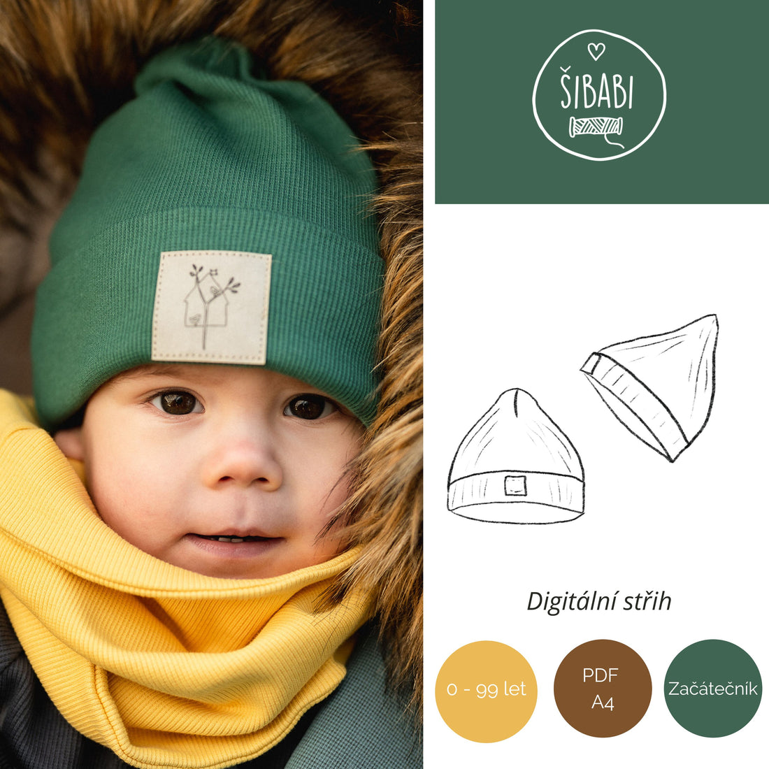 Střih na dětskou čepici zdarma - Šababi.cz