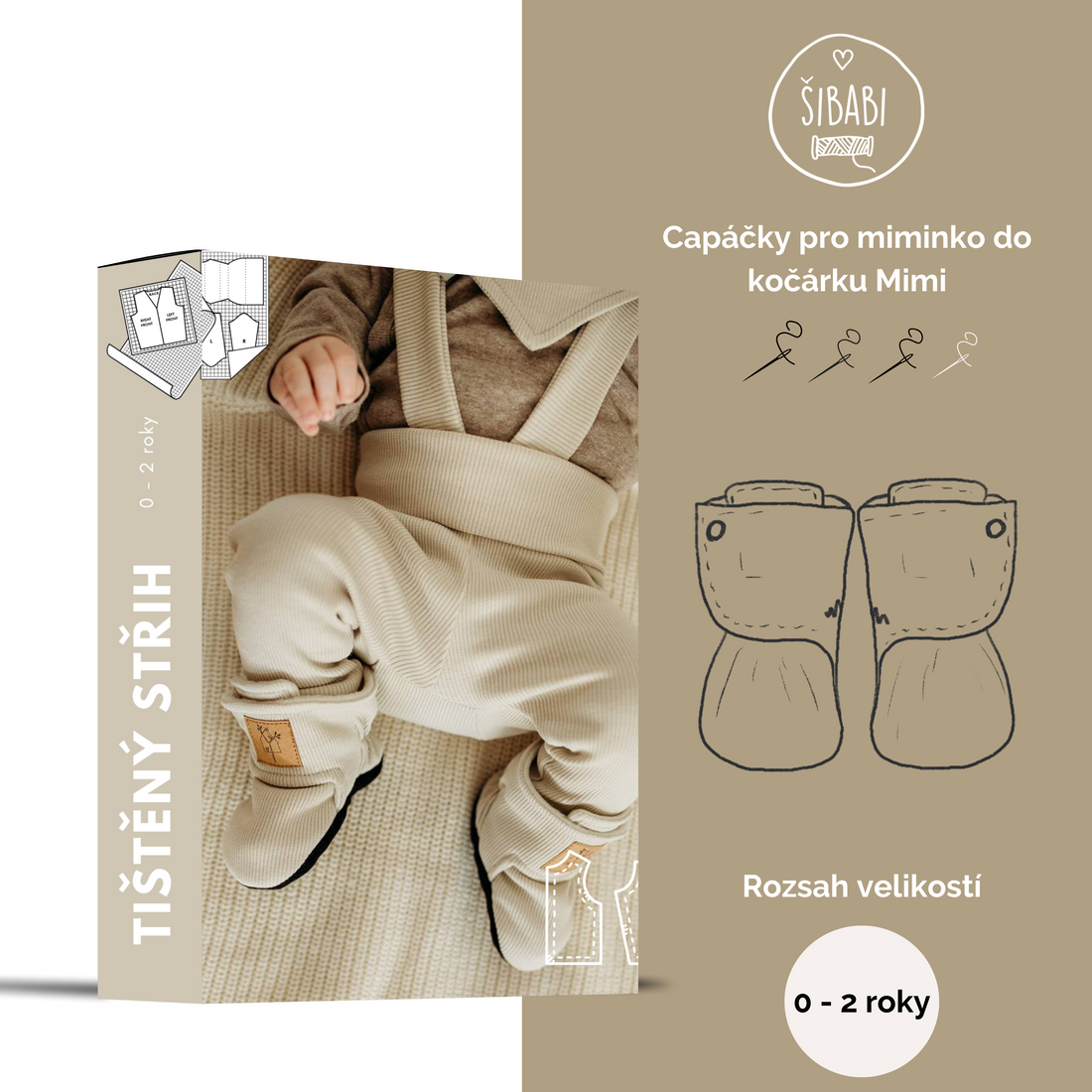 Sewing pattern for baby booties "Mimi"