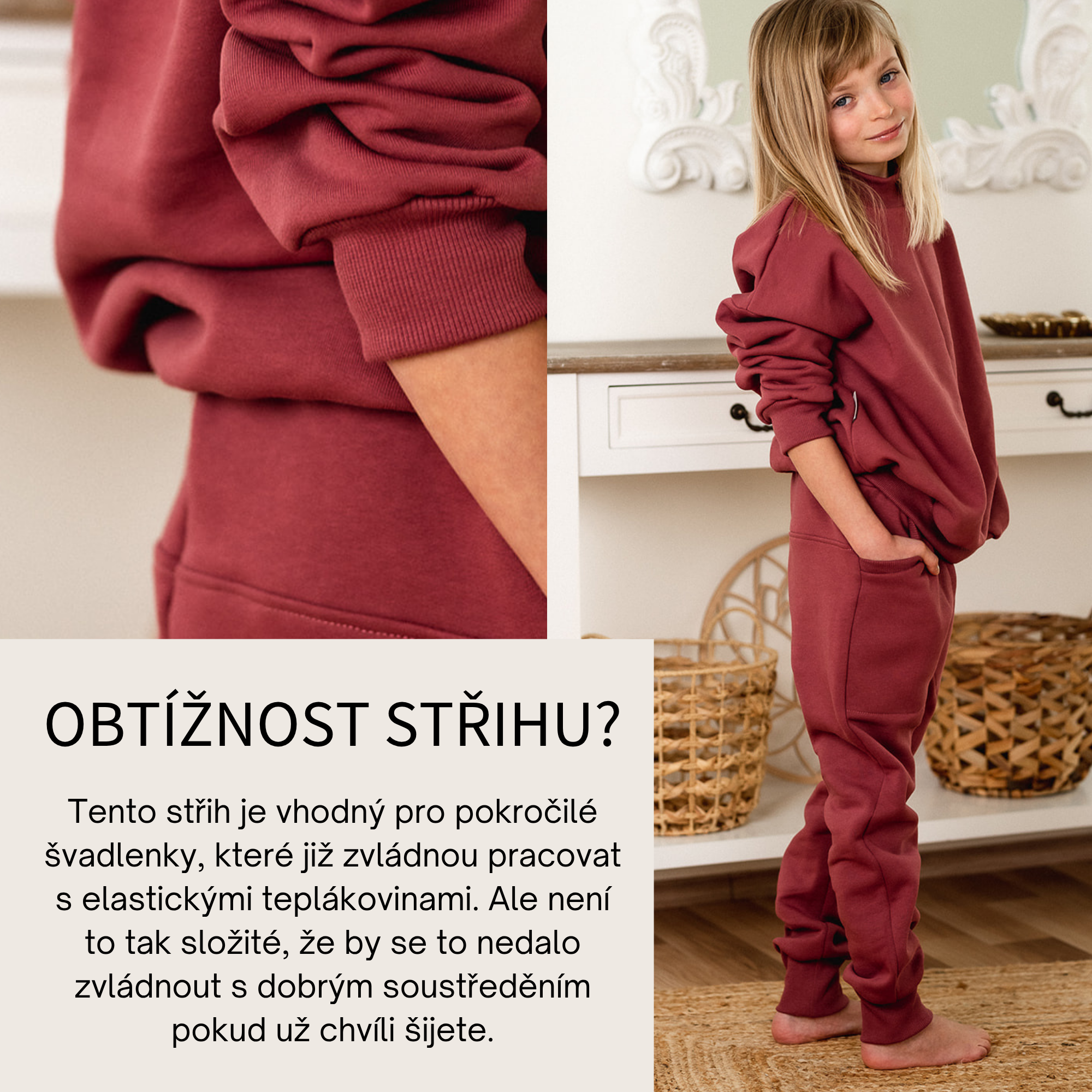 Dětské tepláky s kapsami "Tampa" 62 - 164- PDF střih