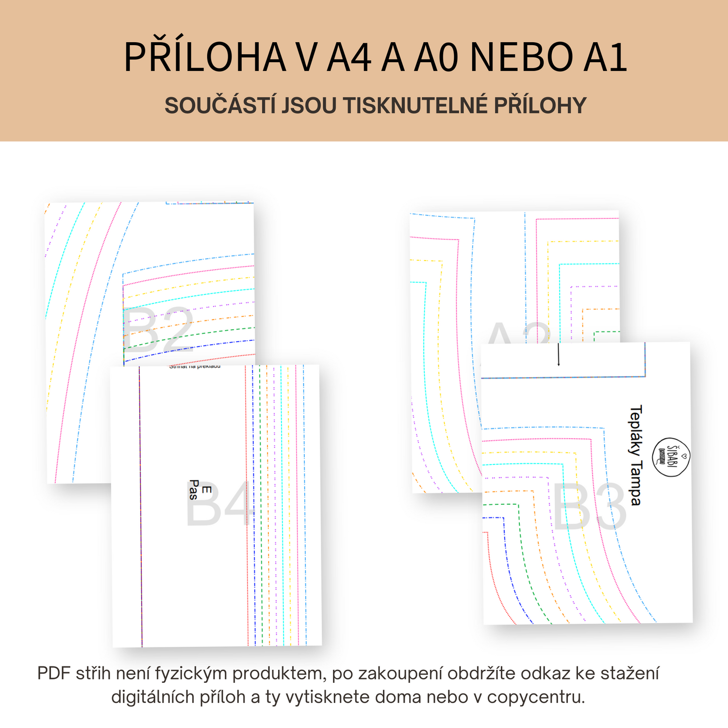 Dětské tepláky s kapsami "Tampa" 62 - 164- PDF střih