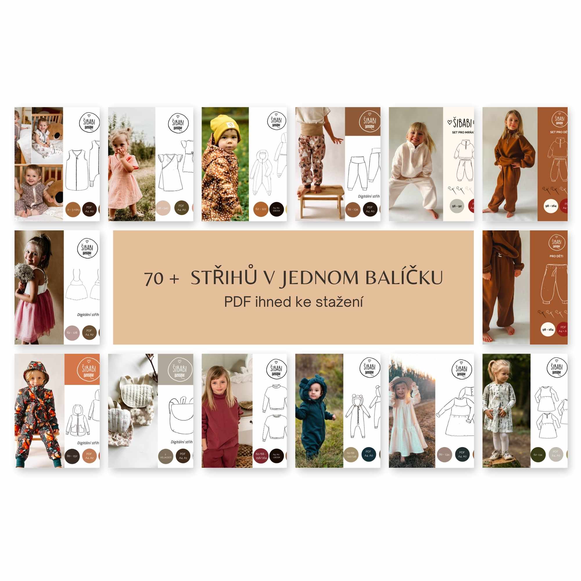 Velký balík všech Šibabi střihů - 70+ střihů