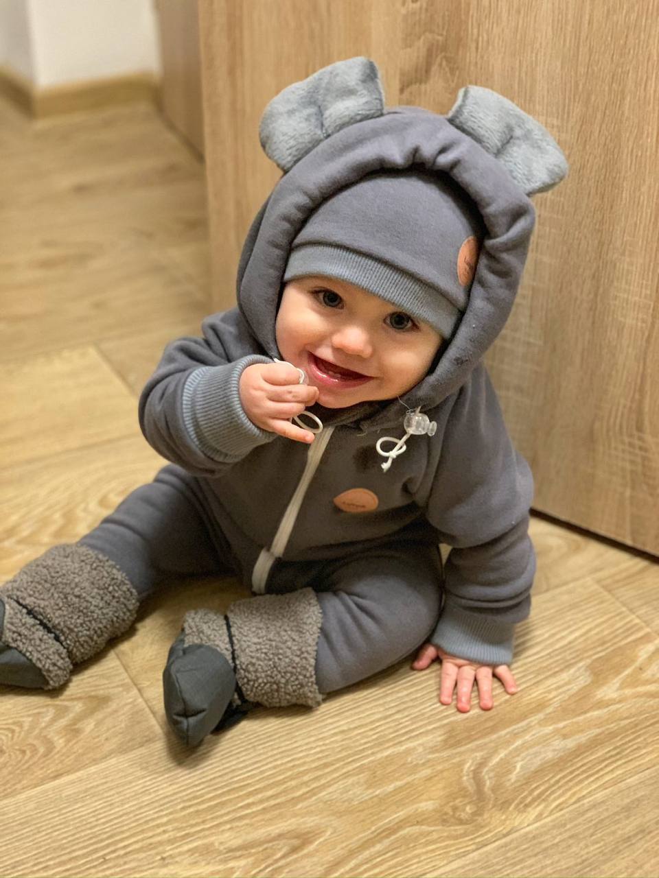 Dětský overal s kapucí a oušky "New York" - PDF střih