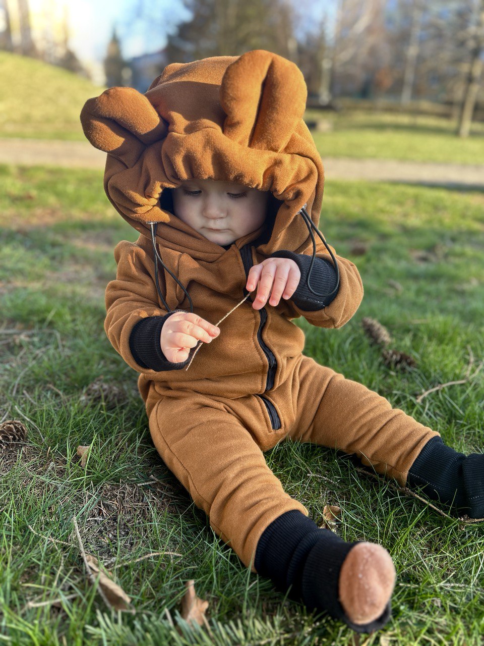 Dětský overal s kapucí a oušky "New York" - PDF střih