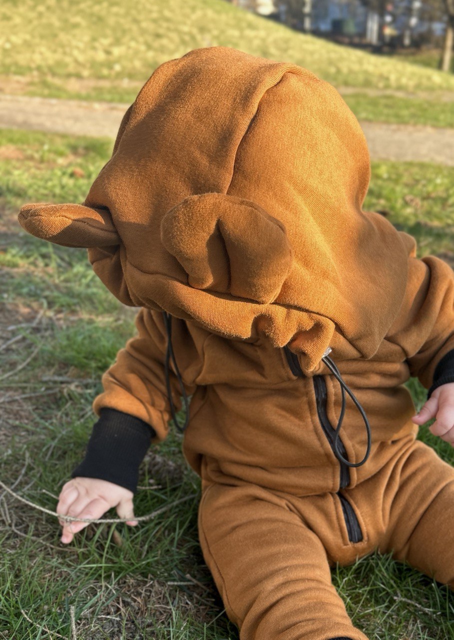 Dětský overal s kapucí a oušky "New York" - PDF střih