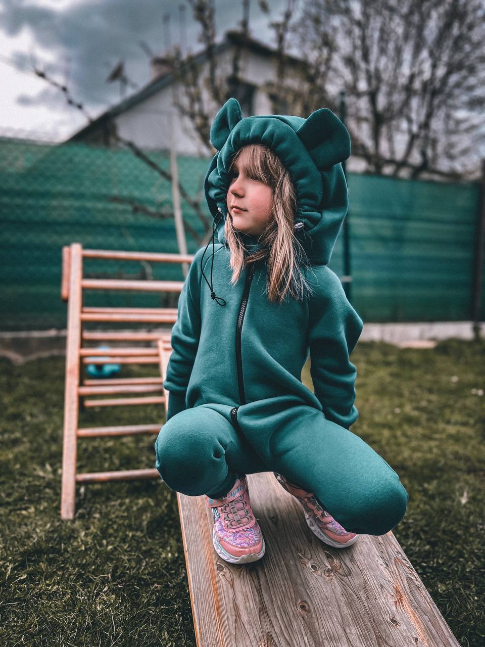 Dětský overal s kapucí a oušky "New York" - PDF střih