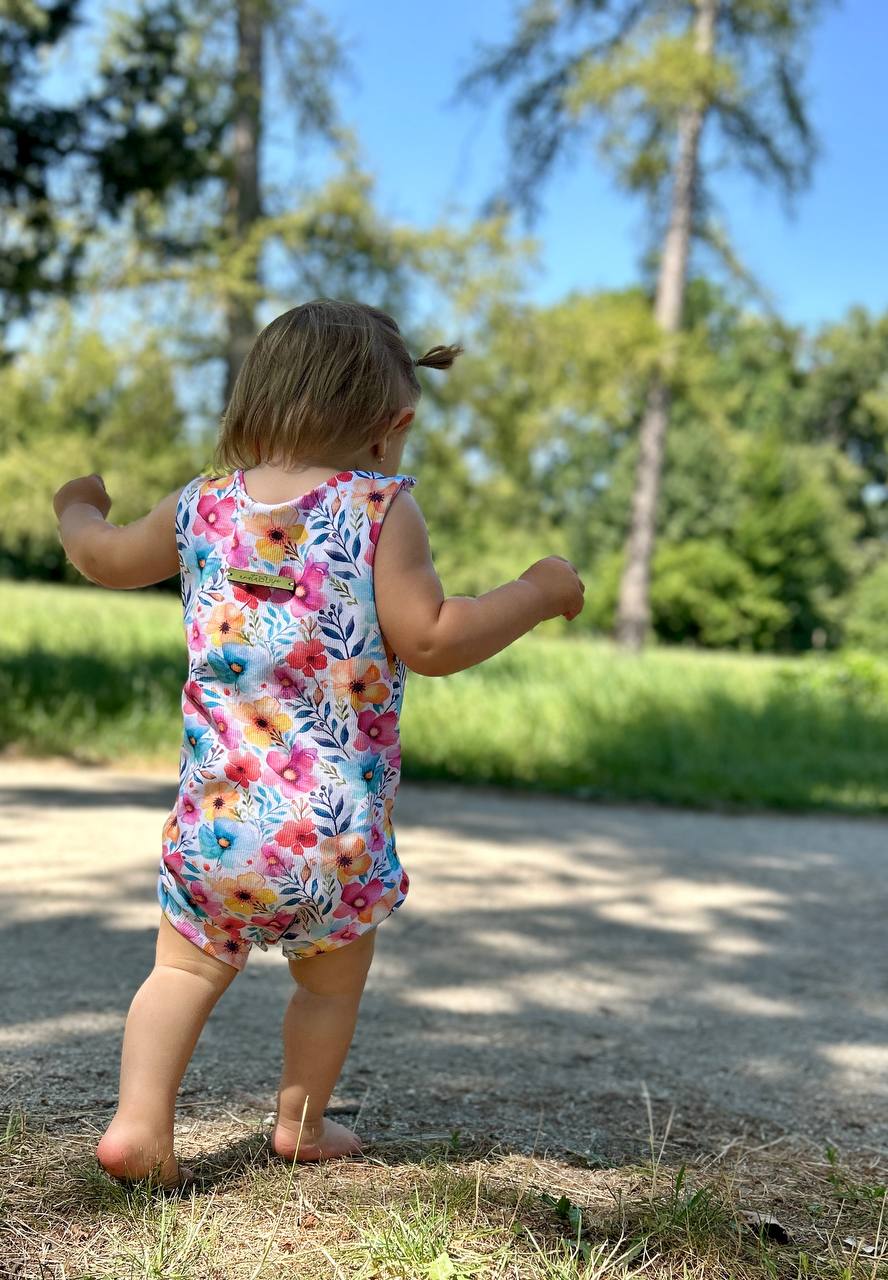 Dětský romper s krátkou nohavičkou "Summer" 56 - 104 - PDF střih