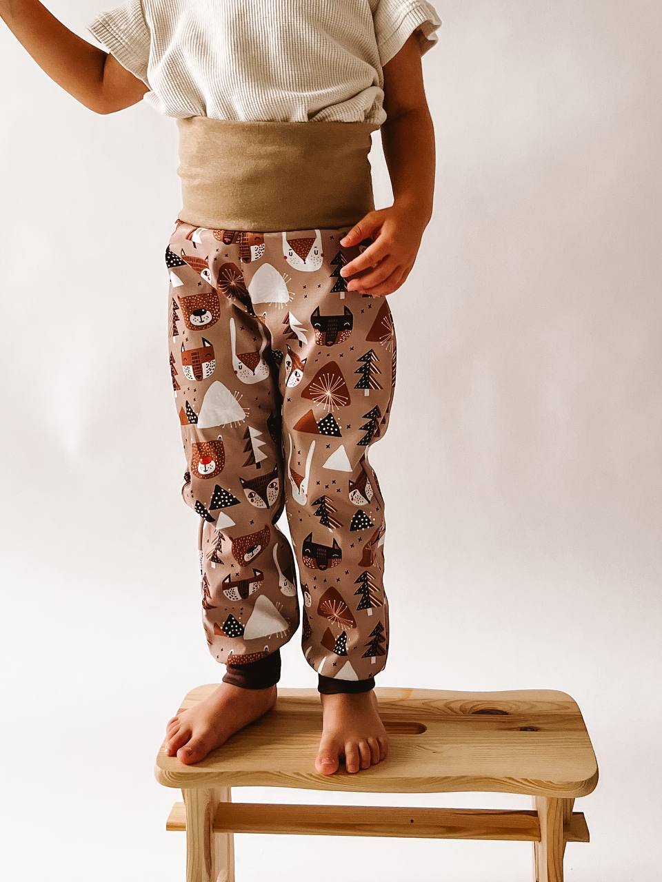 Papírový střih na dětské softshellové kalhoty "EASY"