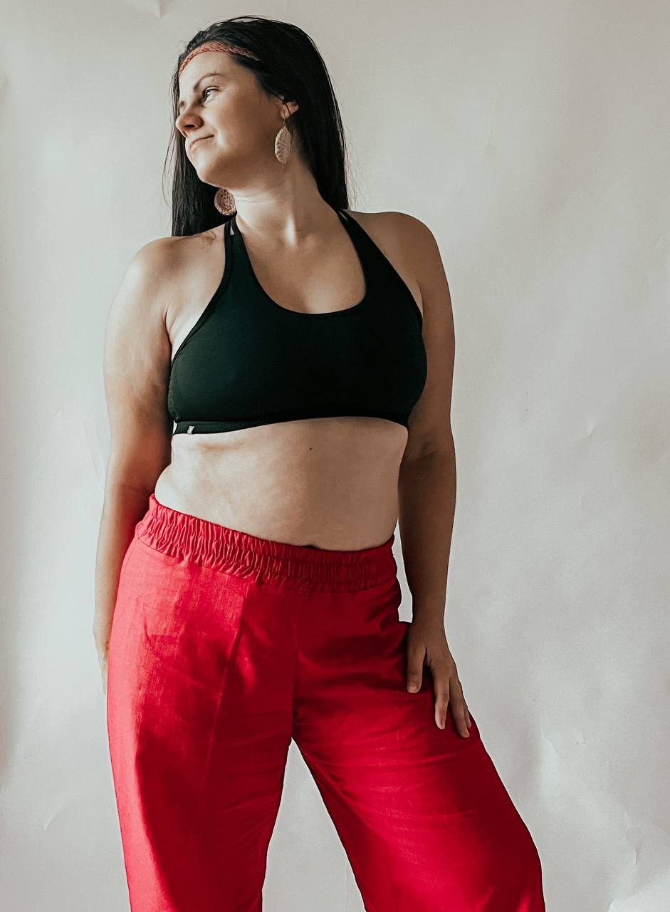 Dámské široké plátěné kalhoty "MARGARET" - PDF střih