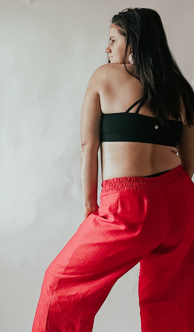 Dámské široké plátěné kalhoty "MARGARET" - PDF střih