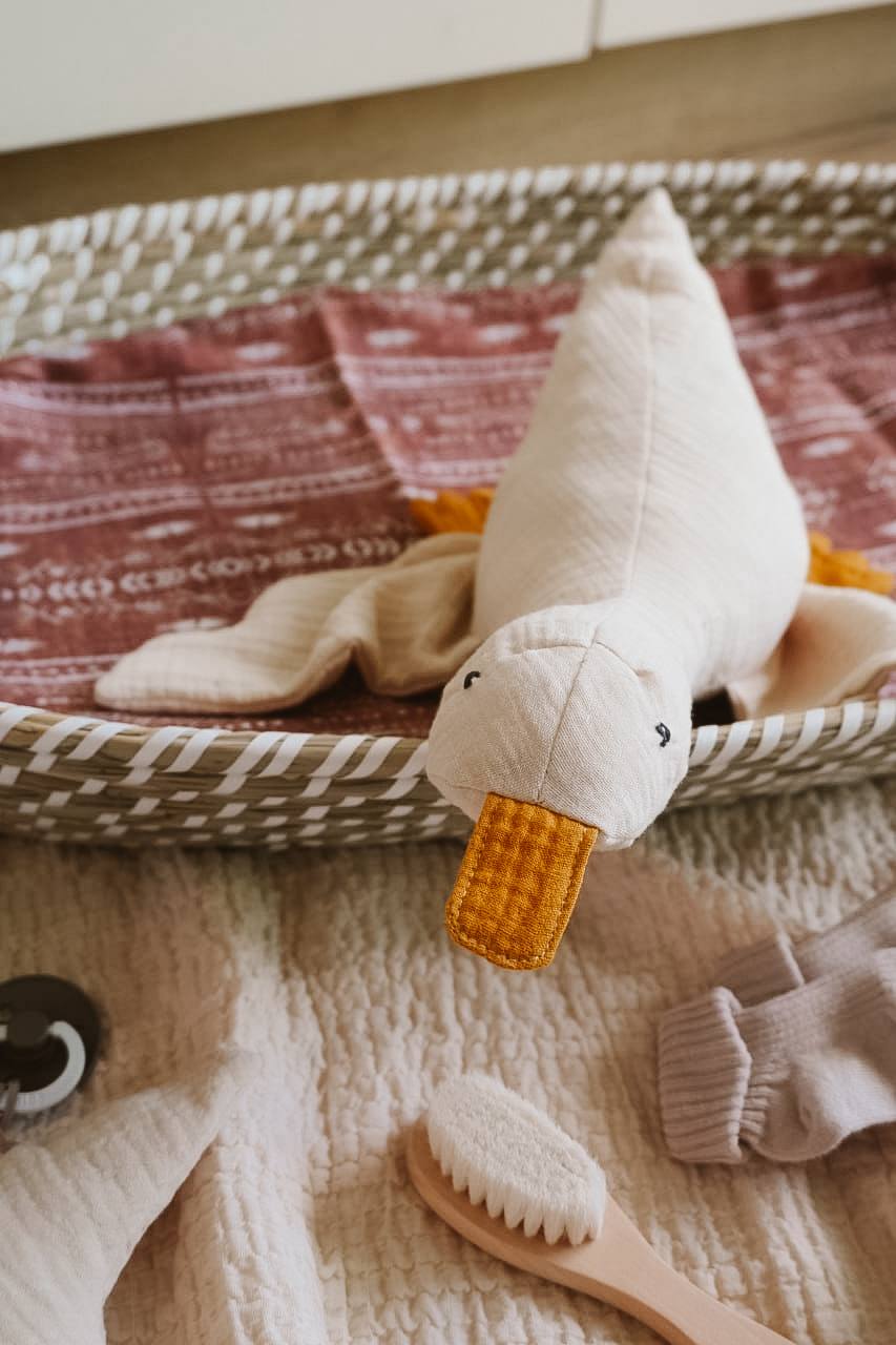 Střih a fotonávod na ušití látkové hračky - husy - Šibabi.cz