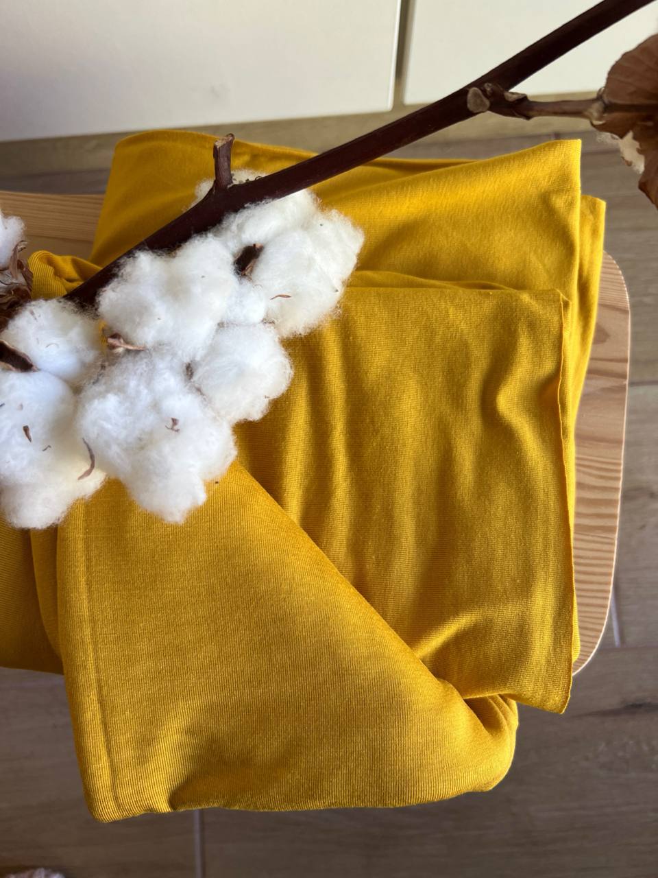 Bambusový úplet - viskóza mustard 1,55 m