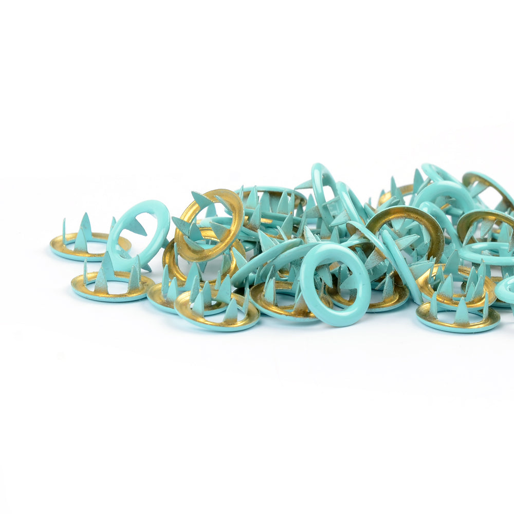 Kovové druky Jersey do oblečení - 11 mm - Tyrkysové