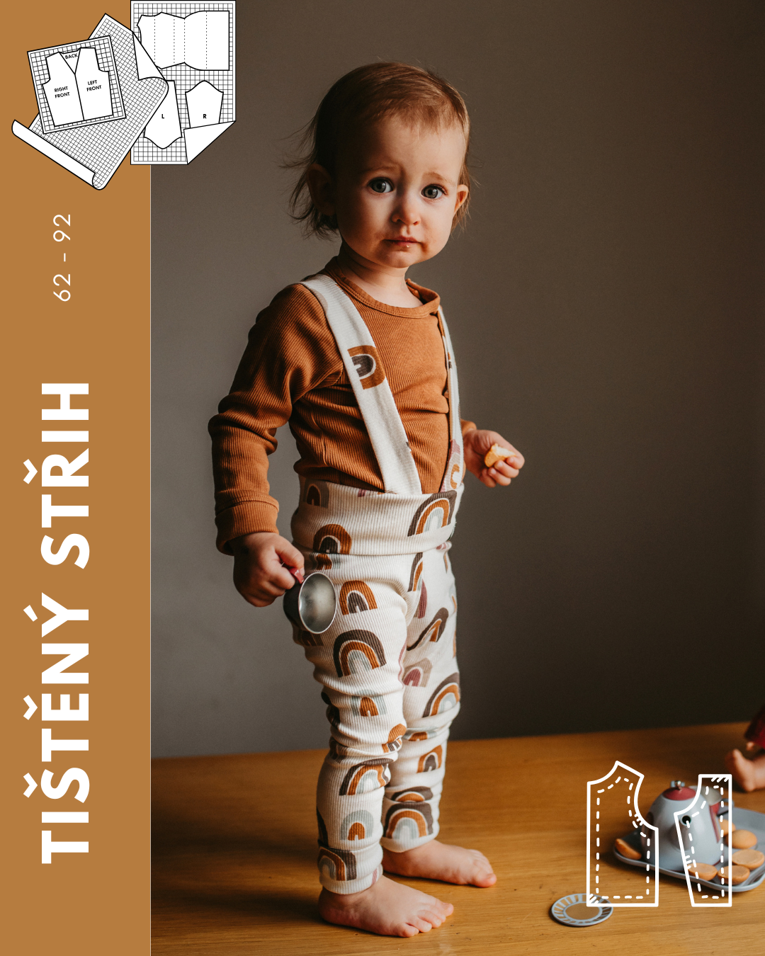 Sewing pattern "Ami" zip-up jumpsuit for children