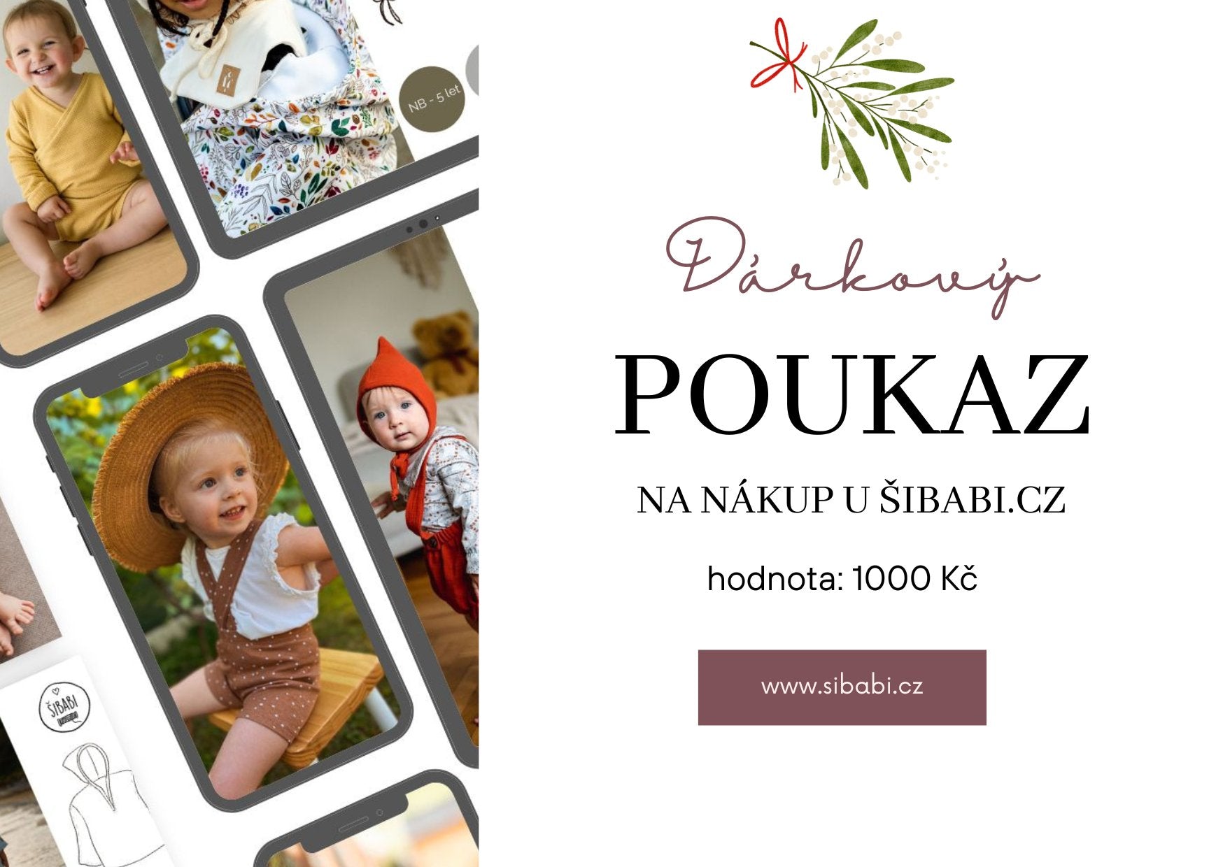 Dárkový poukaz na nákup u Šibabi - PDF - Šibabi.cz