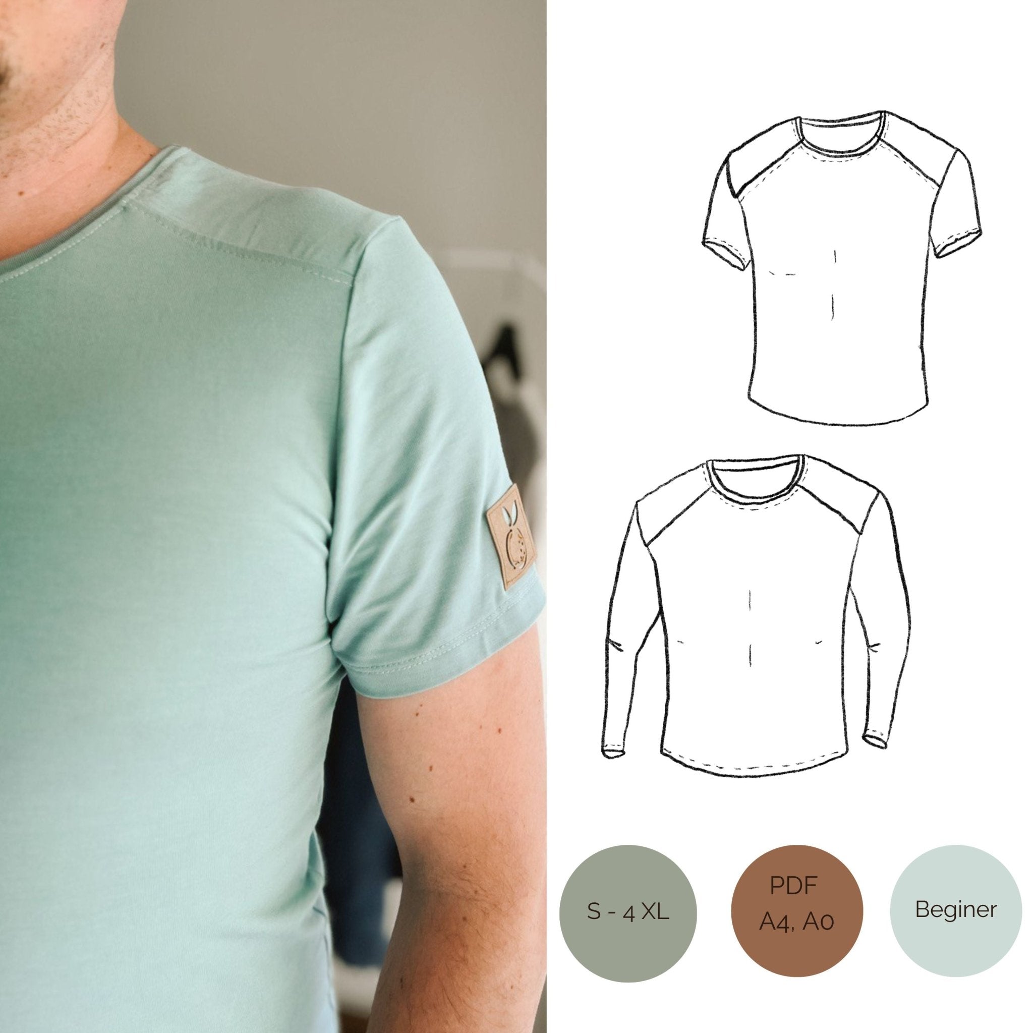 Semi-fitted T-shirt Sewing Pattern - Pattern Emporium