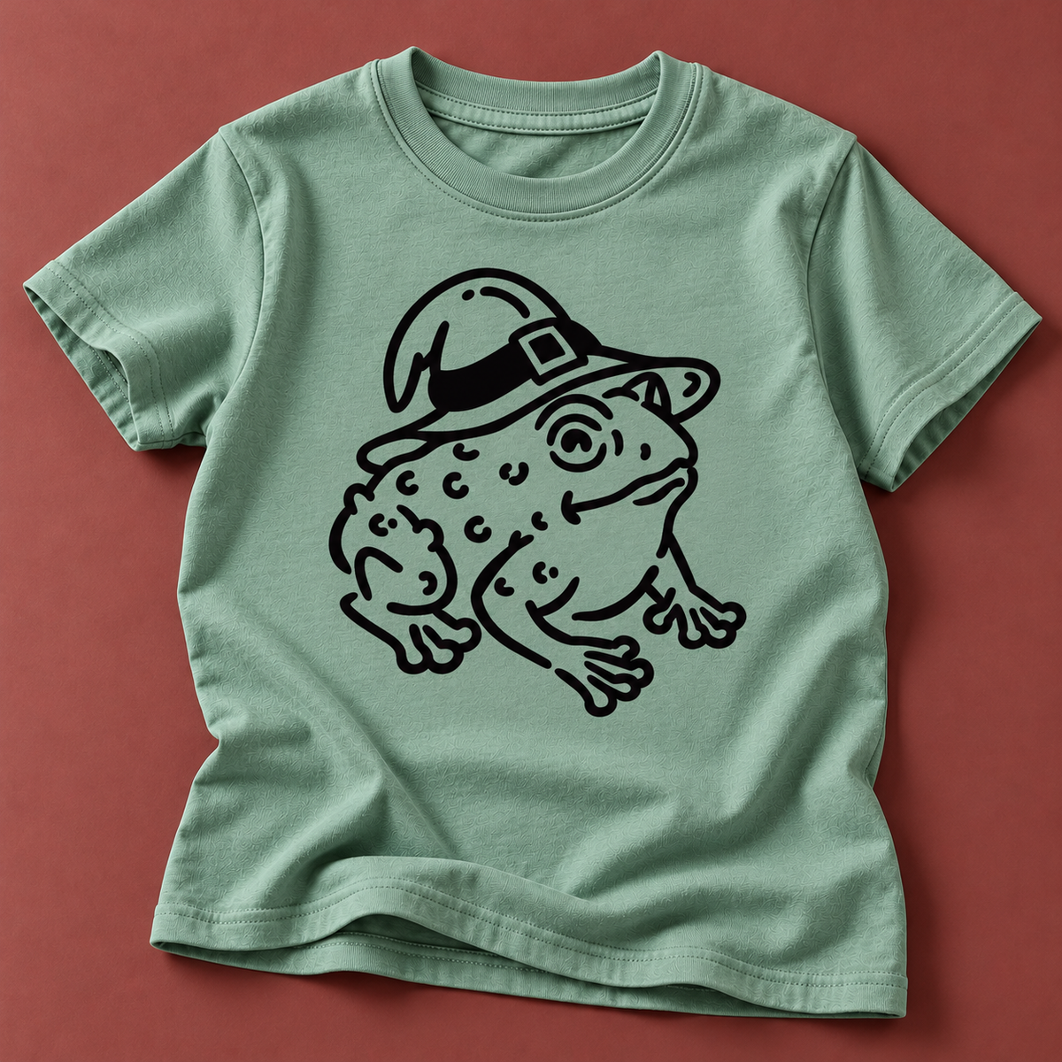 Nažehlovací obrázek na textil / tričko Čarodějnická žába