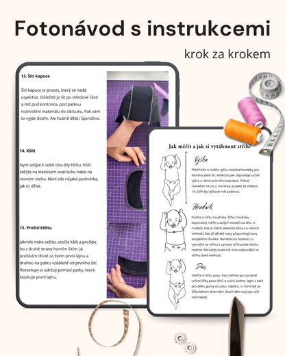 Střih na dětské legíny s nápletem na nohavicích &quot;Chandler&quot;, 56-92 v PDF s fotonávodem