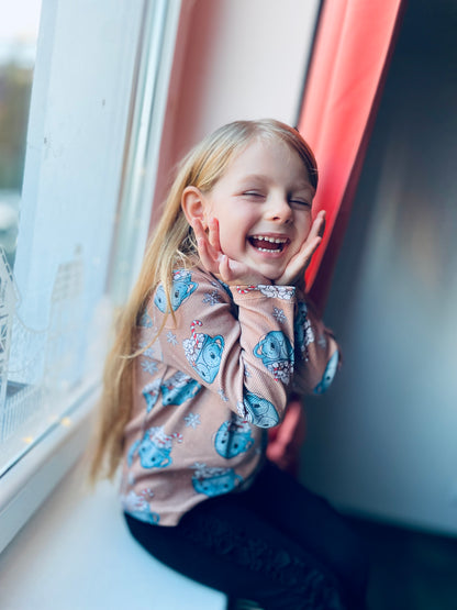 Střih na dětské tričko s dlouhým rukávem - 80-164 PDF