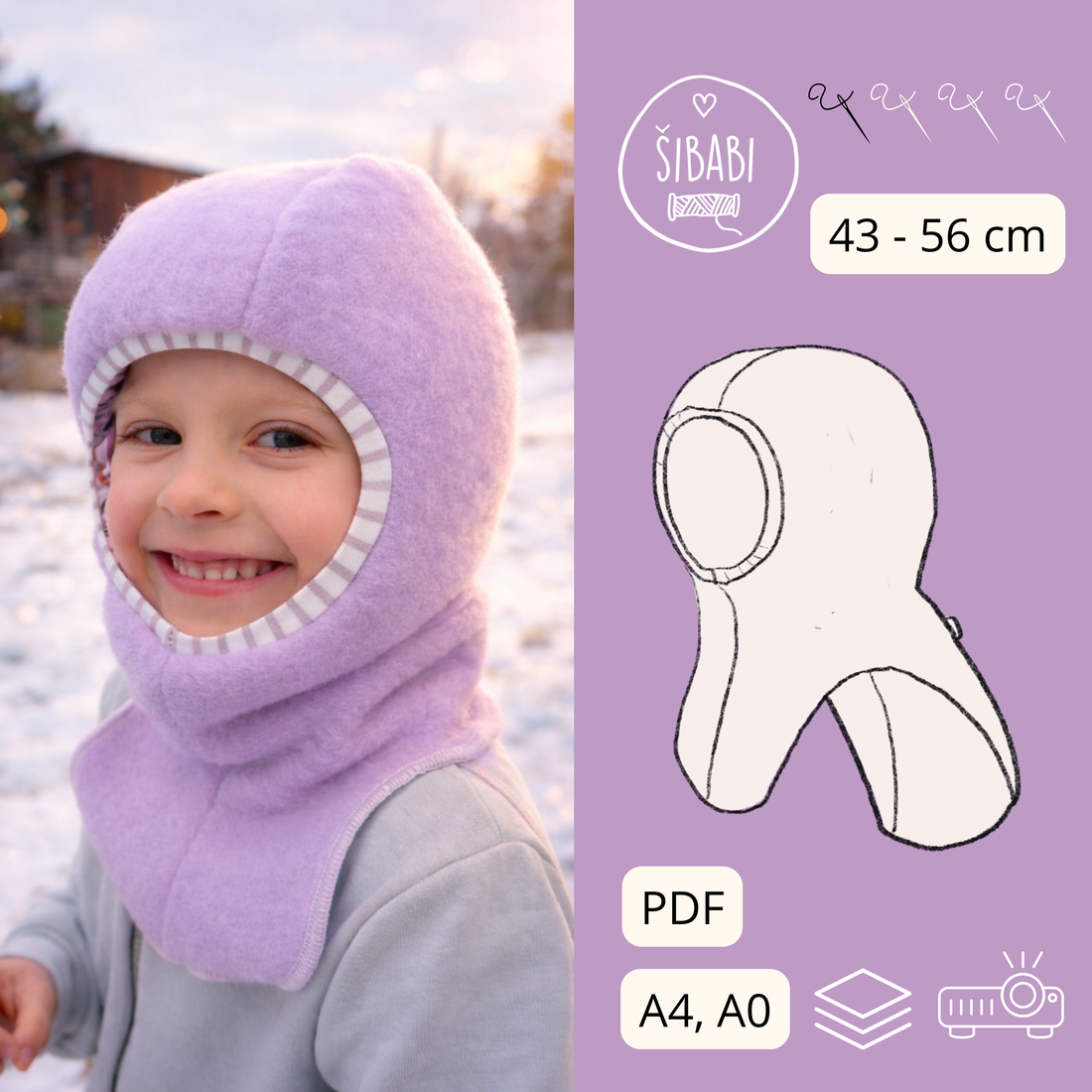 PDF střih na dětskou kuklu "North Pole " 43 - 56 cm