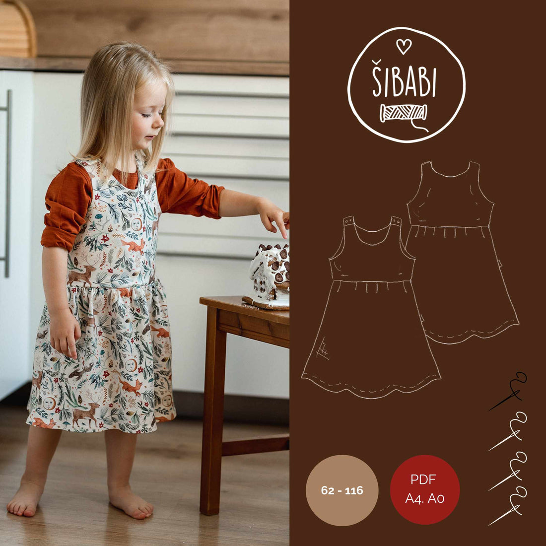 Kinderkleid mit Hosenträgern