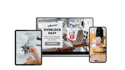 Online kurz šití &quot;Overlock EASY&quot; - krásné švy jako z obchodu