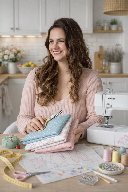 Balíček 5 x střih  + Online kurz šití pro začátečníky - kurz šití pro maminky a babičky