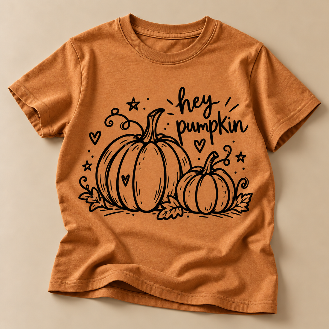 Nažehlovací obrázek na textil / tričko Hey Pumpkin