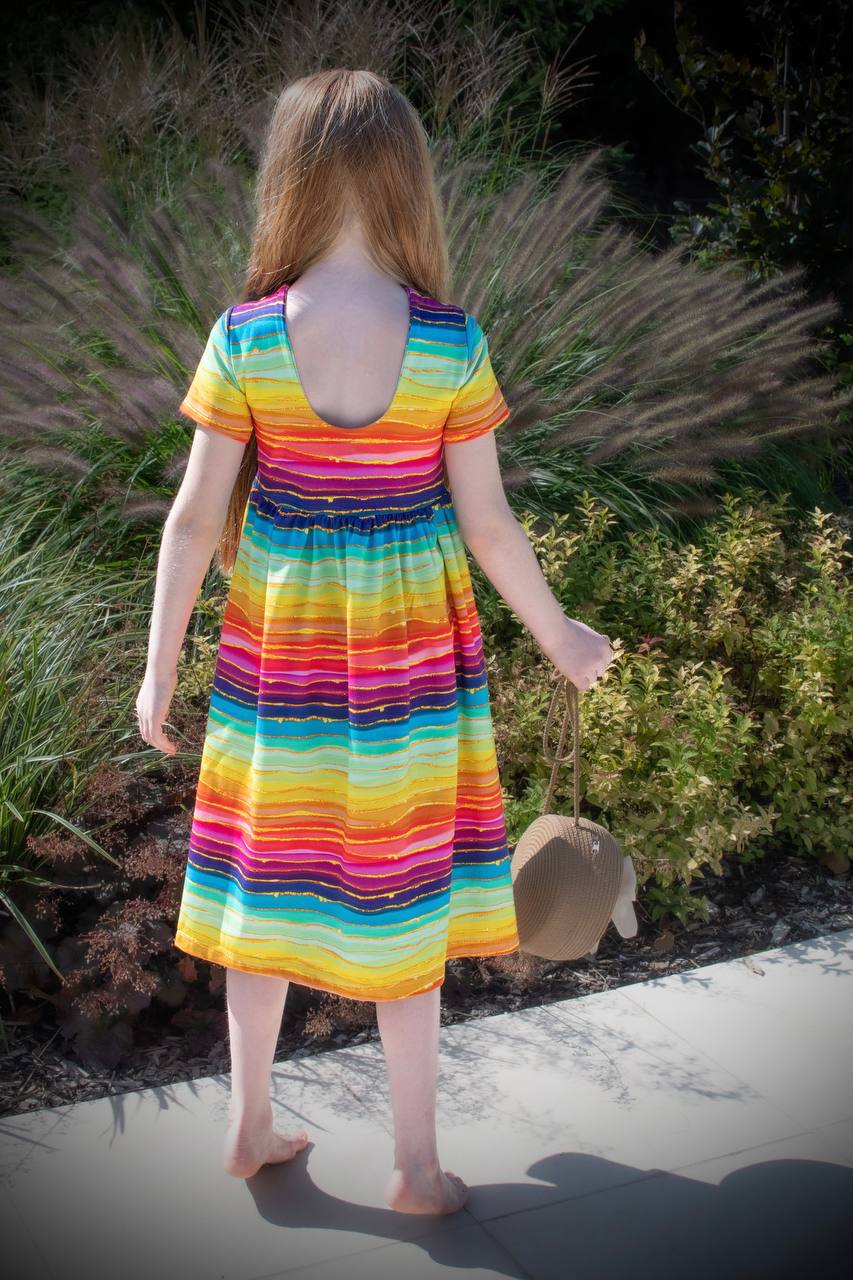 Kara dress with back neckline