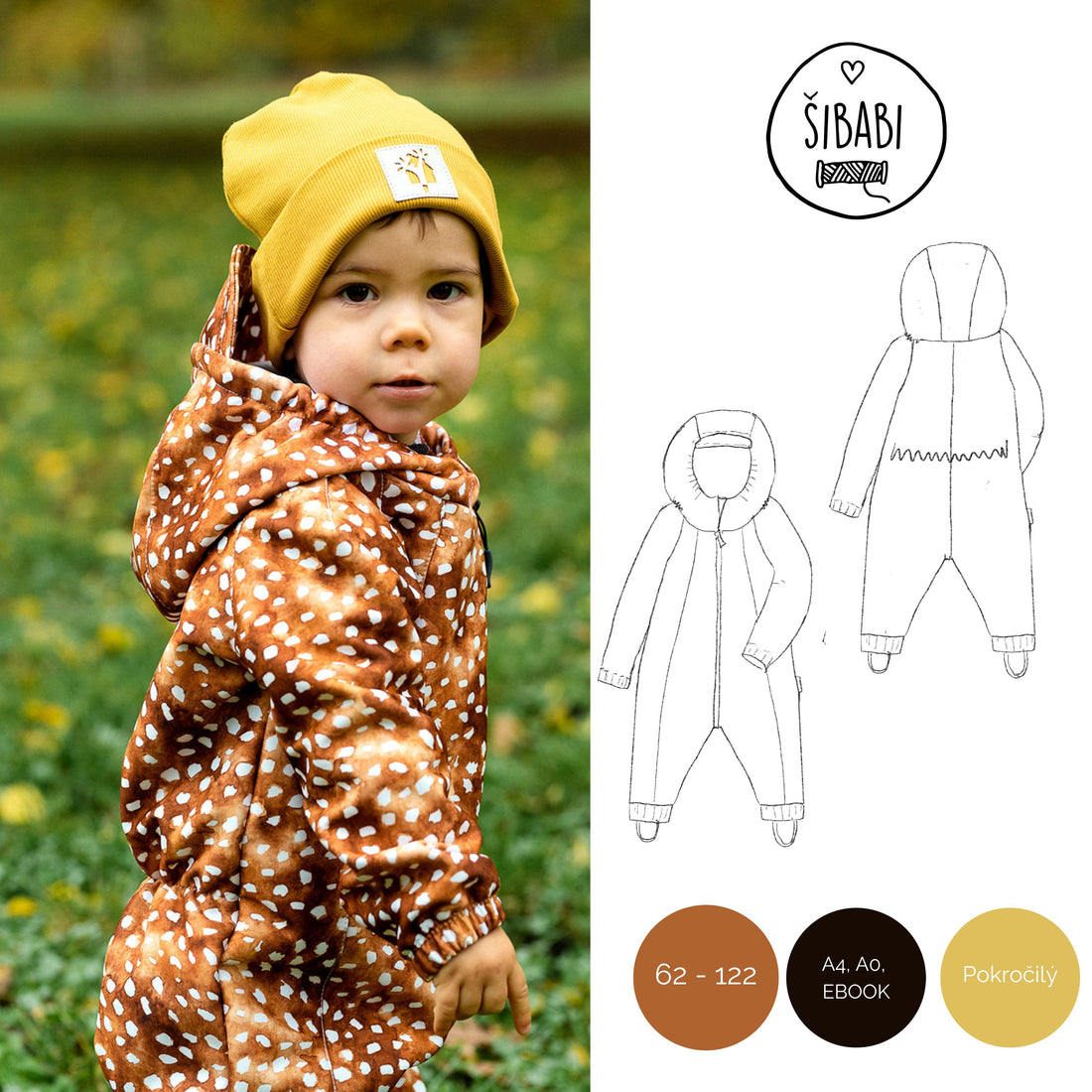 Sewing pattern &quot;Ami&quot; zip-up jumpsuit for children